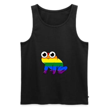 LGBT Gay Pride Frosch Gay Pride - Männer Premium Bio Tank Top - Schwarz - Vorne - Michal (187cm)