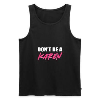 Karen - Men's Premium Organic Tank Top - black - Front - Michal (187cm)
