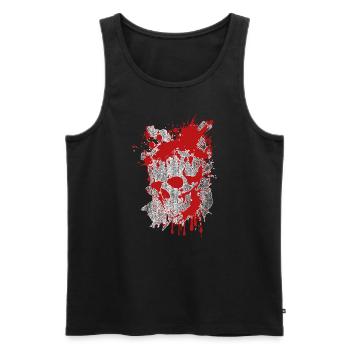 Splatter Skull Bloody - Men's Premium Organic Tank Top - black - Front - Michal (187cm)