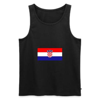 Kroatien - Männer Premium Bio Tank Top - Schwarz - Vorne - Michal (187cm)