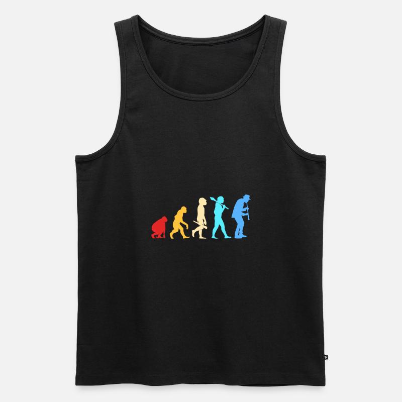 Klarinette - Männer Premium Bio Tank Top - Schwarz