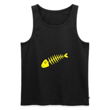 gelber Fisch Comic Fische - Männer Premium Bio Tank Top - Schwarz - Vorne - AI Model Male 178 light (178cm)