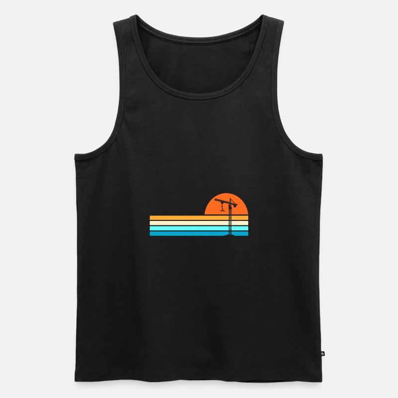 Kranführer Kran - Männer Premium Bio Tank Top - Schwarz
