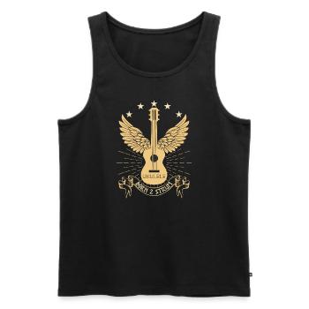 Born Instrument Hawaii ukulélé cadeau musicien - Débardeur bio Premium Homme - noir - Devant - AI Model Male 178 light (178cm)