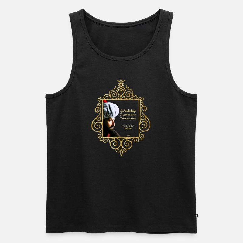 Fatih Sultan Mehmet - Männer Premium Bio Tank Top - Schwarz