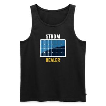 Strom Dealer - Photovoltaik - Solarenergie - Männer Premium Bio Tank Top - Schwarz - Vorne - Michal (187cm)