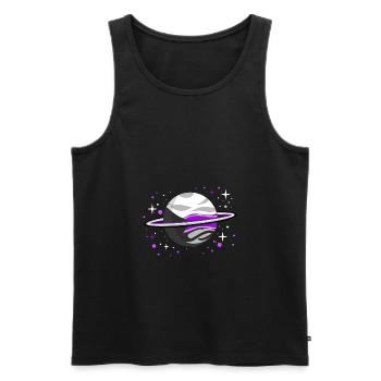 Demisexual Space Planet Demisexual Pride - Débardeur bio Premium Homme - noir - Devant - Michal (187cm)