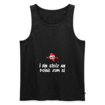 Vorarlberg - I Bin Stolz An Doige Zum Si - Männer Premium Bio Tank Top - Schwarz - Vorne - Michal (187cm)