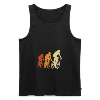 bike bike bike bikes cycling club - Men's Premium Organic Tank Top - black - Front - Michal (187cm)
