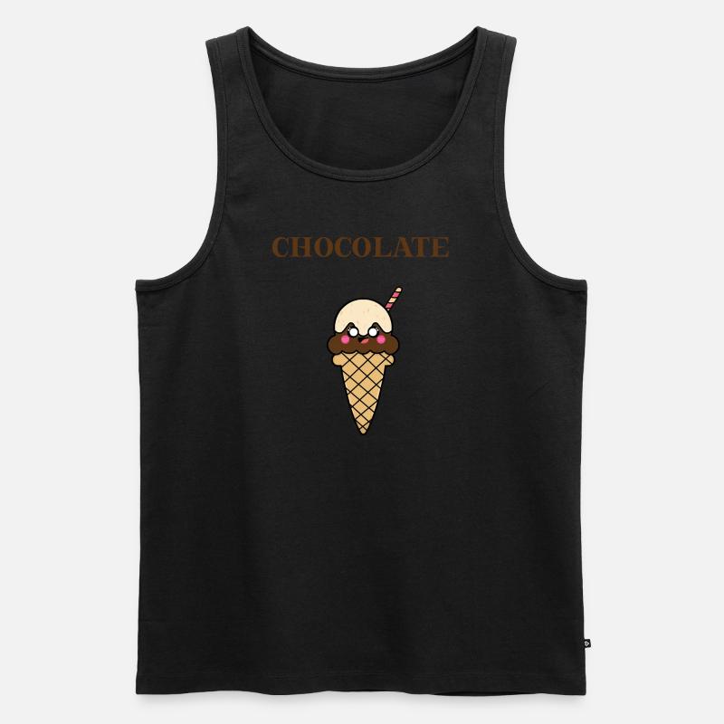Schokolade Eis Chocolate Geschenkidee Schokoeis - Männer Premium Bio Tank Top - undefined