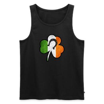 St Patricks Day - Men's Premium Organic Tank Top - black - Front - Michal (187cm)