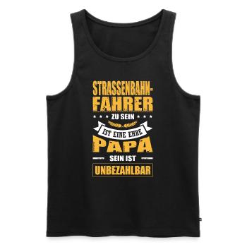 Strassenbahnfahrer Sein Eine Ehre Papa Vatertag - Männer Premium Bio Tank Top - Schwarz - Vorne - Michal (187cm)