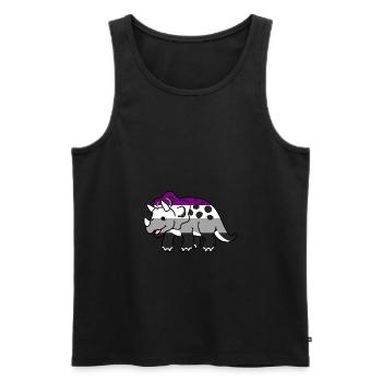 Tricératops asexuels Ace Pride - Débardeur bio Premium Homme - noir - Devant - AI Model Male 178 light (178cm)