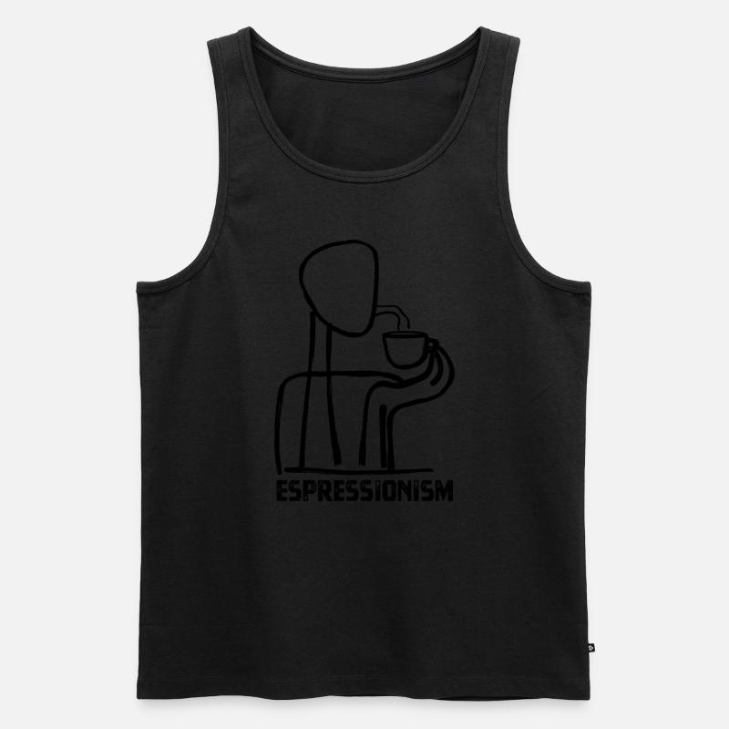 Espressionism - Espresso - Kaffee trinken - Männer Premium Bio Tank Top - undefined