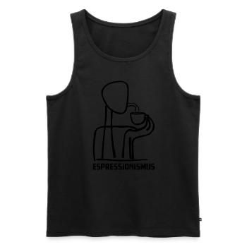 Espressionismus - Espresso - Kaffee trinken - Männer Premium Bio Tank Top - Schwarz - Vorne - Michal (187cm)