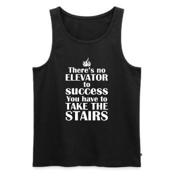 Success Motivation - Men's Premium Organic Tank Top - black - Front - Michal (187cm)