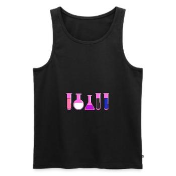 Tubes à essai Genderfluid Pride - Débardeur bio Premium Homme - noir - Devant - AI Model Male 178 light (178cm)
