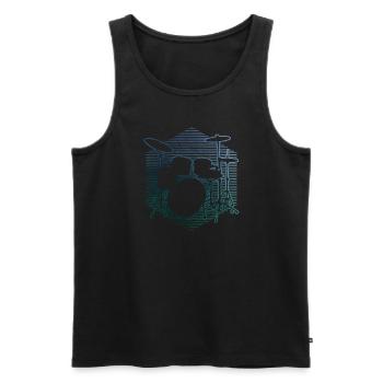 Drumming Drums Women Drummer - Men's Premium Organic Tank Top - black - Front - Michal (187cm)
