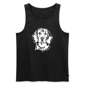 BEAGLE Hundeportrait Hund Hunde Wilsigns Jagdhund - Männer Premium Bio Tank Top - Schwarz - Vorne - Michal (187cm)