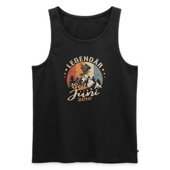 Legendär seit Juni 2010 - Geburtstag 2010 - Männer Premium Bio Tank Top - Schwarz - Vorne - Michal (187cm)