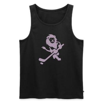 Silhouette d’un joueur de hockey sur glace Lion Wildcat - Débardeur bio Premium Homme - noir - Devant - Michal (187cm)