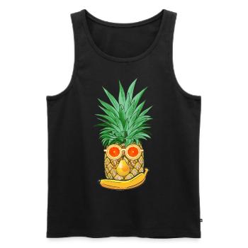 Summer Fruits - Men's Premium Organic Tank Top - black - Front - AI Model Male 178 light (178cm)
