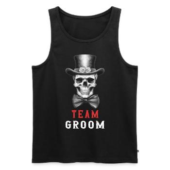 Team Groom Bachelor Party Skull Bachelor Party - Men's Premium Organic Tank Top - black - Front - AI Model Male 178 light (178cm)