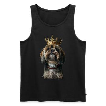 Lhasa Apso - Männer Premium Bio Tank Top - Schwarz - Vorne - AI Model Male 178 light (178cm)