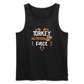 Turkey Nutrition Fact - Männer Premium Bio Tank Top - Schwarz - Vorne - AI Model Male 178 light (178cm)