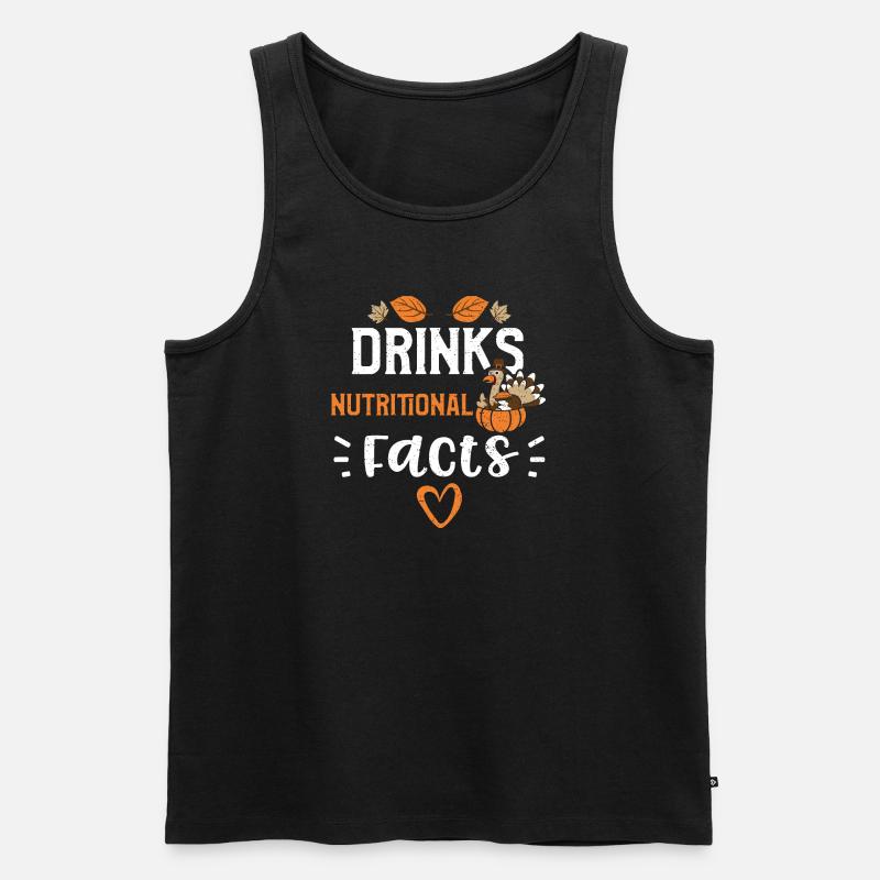 Drinks Nutritional Facts - Männer Premium Bio Tank Top - Schwarz