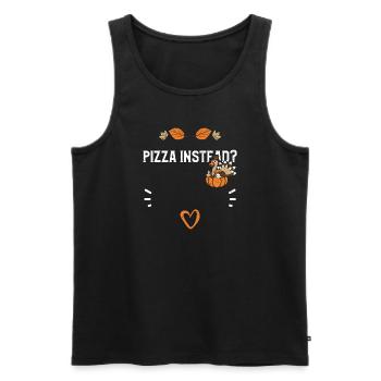 Pizza Instead? -Thanksgiving - Men's Premium Organic Tank Top - black - Front - AI Model Male 178 light (178cm)
