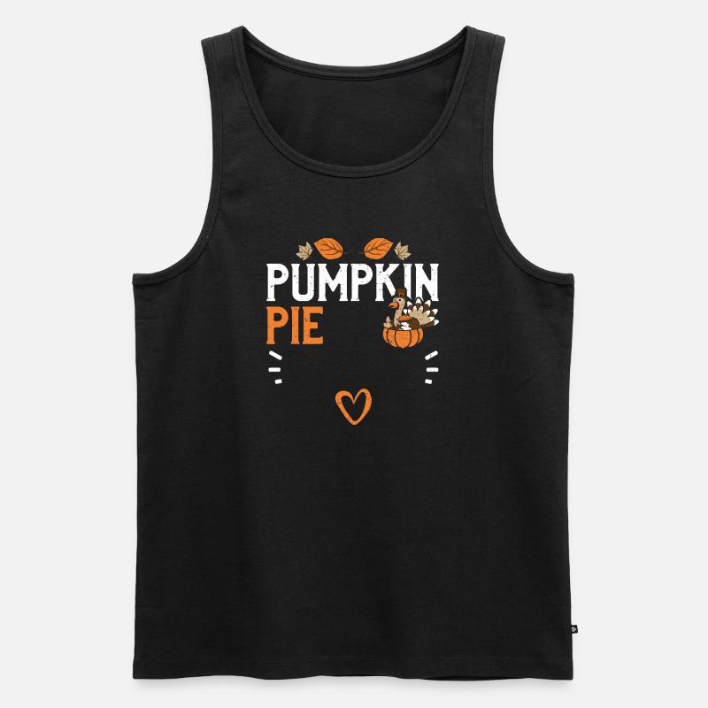 Pumpkin Pie - Thanksgiving - Männer Premium Bio Tank Top - Schwarz