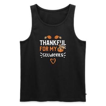 Thankful For My Students - Männer Premium Bio Tank Top - Schwarz - Vorne - Michal (187cm)