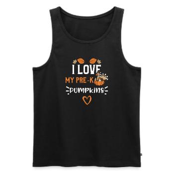 J’adore mes citrouilles pré-K - Débardeur bio Premium Homme - noir - Devant - Michal (187cm)