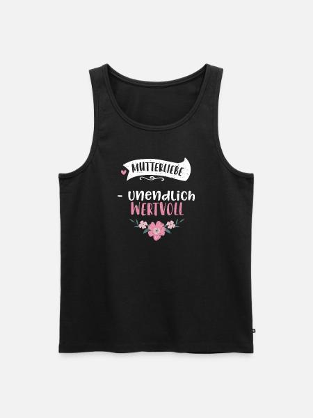 Mutterliebe - unendlich wertvoll - Männer Premium Bio Tank Top - Schwarz
