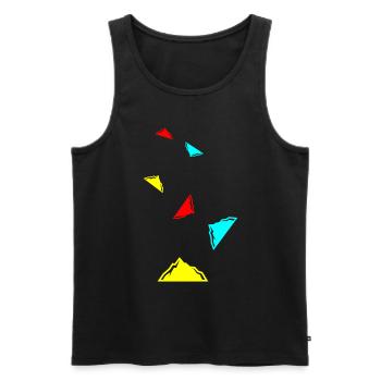 Mountain Icon Icon - Men's Premium Organic Tank Top - black - Front - Michal (187cm)