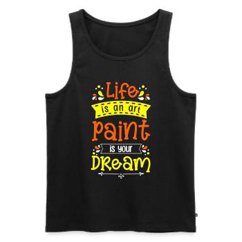 Painter Artist Varnisher Master Painter - Men's Premium Organic Tank Top - black - Front - AI Model Male 178 light (178cm)