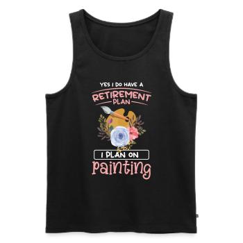 Farben Pinsel Lackiererin Farbroller - Männer Premium Bio Tank Top - Schwarz - Vorne - Michal (187cm)