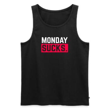 Monday sucks. - Männer Premium Bio Tank Top - Schwarz - Vorne - AI Model Male 178 light (178cm)