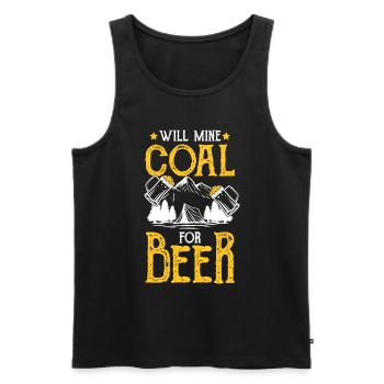 Miner Buddy Profession Stones - Men's Premium Organic Tank Top - black - Front - AI Model Male 178 light (178cm)