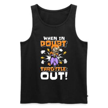 Retro Cartoon Character Cartoon Illustration - Men's Premium Organic Tank Top - black - Front - AI Model Male 178 light (178cm)