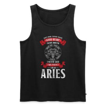 Zodiac sign birth superstition Minerva - Men's Premium Organic Tank Top - black - Front - AI Model Male 178 light (178cm)