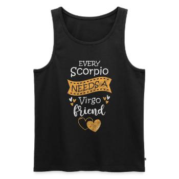 Tierkreiszeichen Astrologie - Männer Premium Bio Tank Top - Schwarz - Vorne - AI Model Male 178 light (178cm)