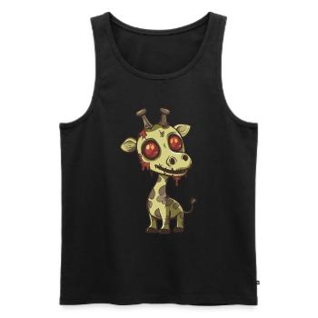 Giraffe Halloween Lustig Zombie - Männer Premium Bio Tank Top - Schwarz - Vorne - Michal (187cm)