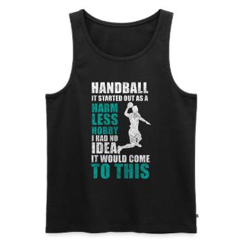Handballer Handballspieler Turnier Ballsport - Männer Premium Bio Tank Top - Schwarz - Vorne - Michal (187cm)