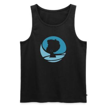 Soul Afro - Men's Premium Organic Tank Top - black - Front - Michal (187cm)