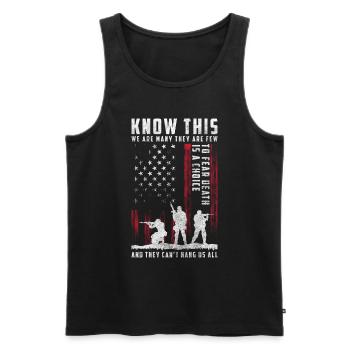 Krieg Flagge Freiheit Amerika - Männer Premium Bio Tank Top - Schwarz - Vorne - AI Model Male 178 light (178cm)
