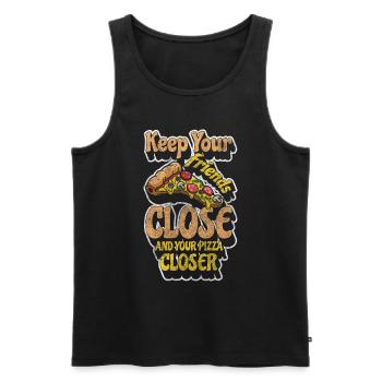 Pizzeria Soulfood - Männer Premium Bio Tank Top - Schwarz - Vorne - Michal (187cm)