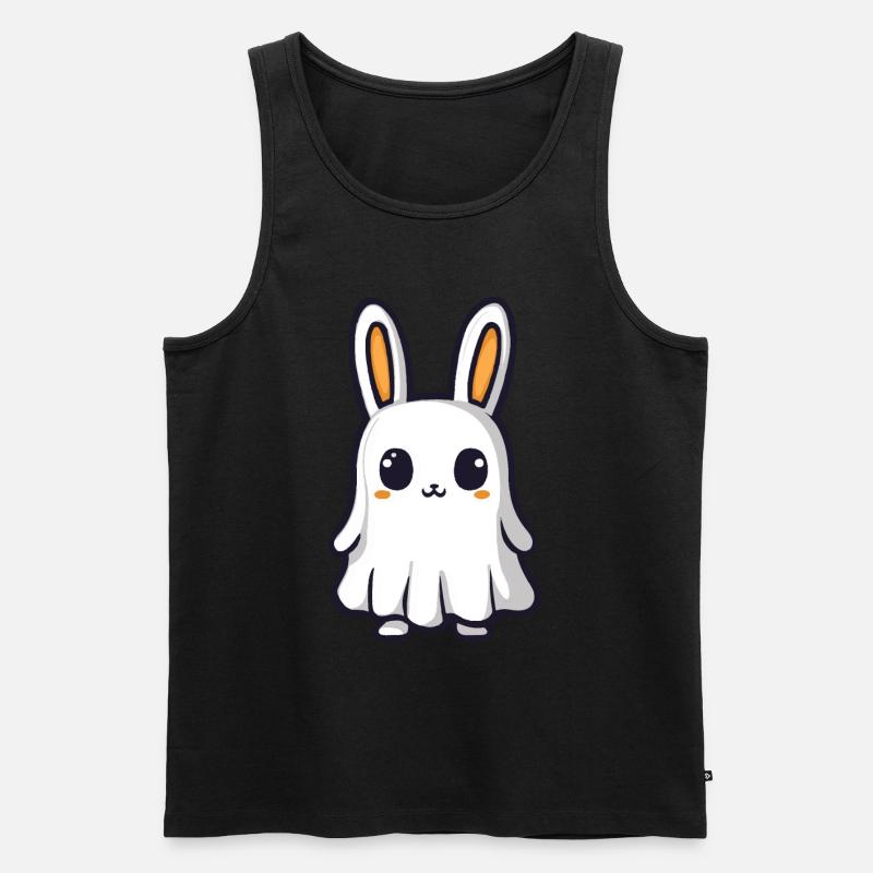 Hase Halloween Comic Geist - Männer Premium Bio Tank Top - Schwarz