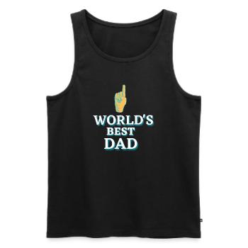 Le meilleur papa du monde - Débardeur bio Premium Homme - noir - Devant - AI Model Male 178 light (178cm)